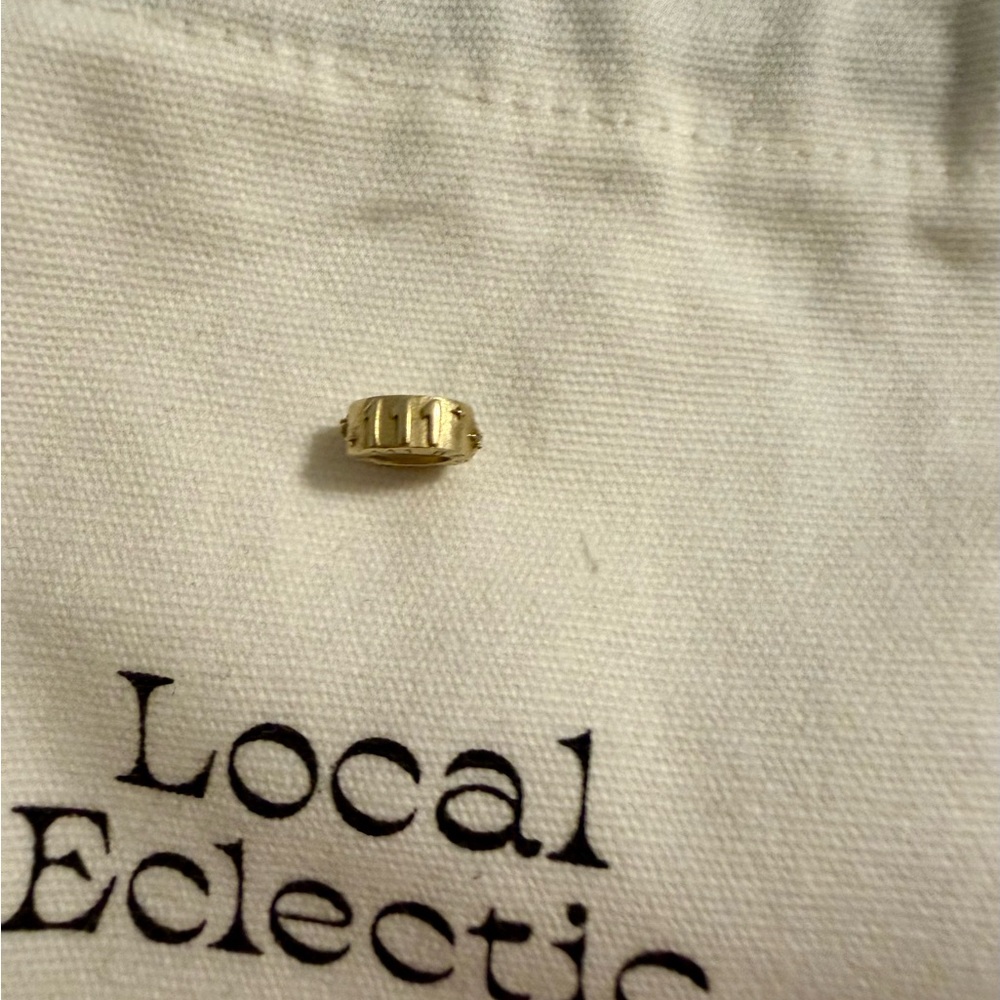 Local Eclectic Solid Gold Angel Number Spacer Charm 111 - Picture 3 of 6